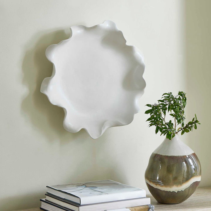 American Home Furniture Uttermost Wave Crest White Outdoor Bowl