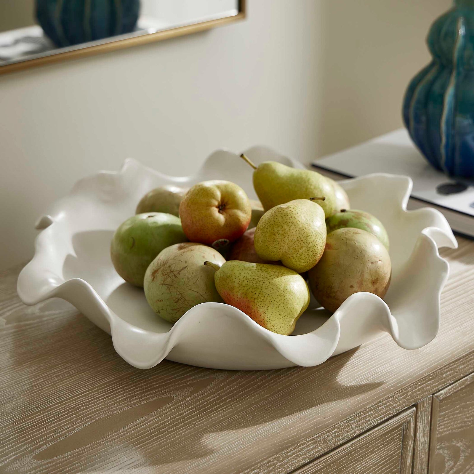 American Home Furniture Uttermost Wave Crest White Outdoor Bowl