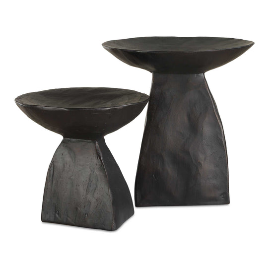 American Home Furniture Uttermost Shadow Pedestal Bowls Set of 2