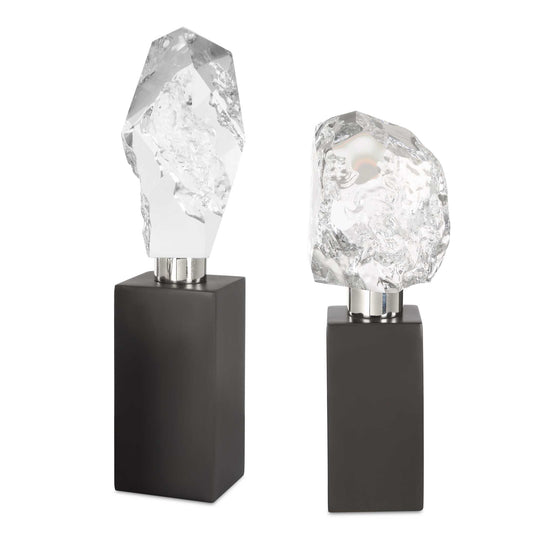 American Home Furniture Uttermost Crystal Peak Sculptures Set of 2