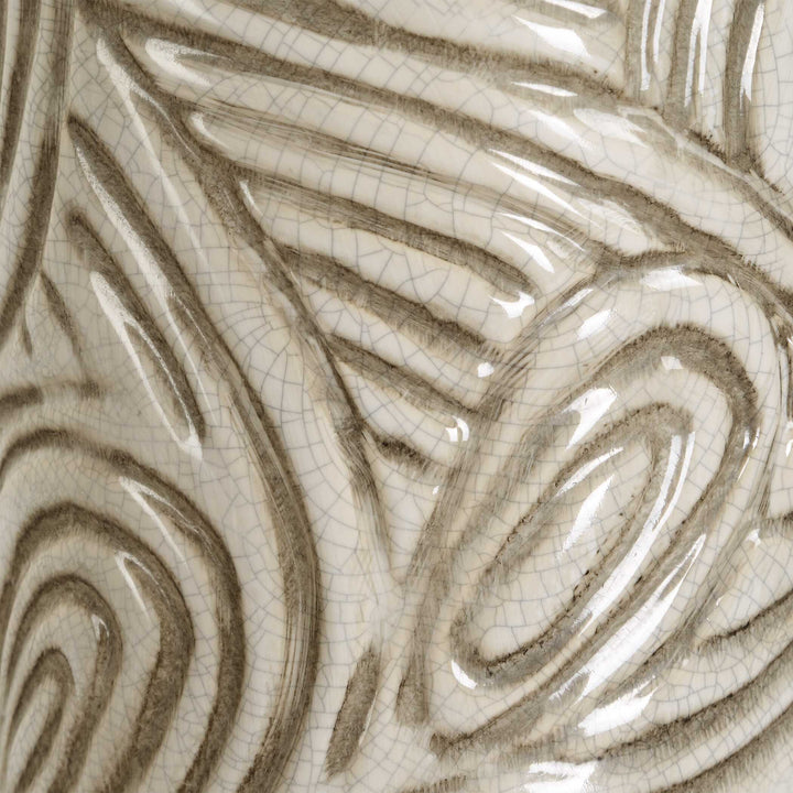 American Home Furniture Uttermost Timber Swirl Earth Tone Vases Set of 2