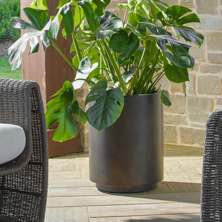 American Home Furniture Uttermost Volcan Matte Bronze Outdoor Planters Set of 2