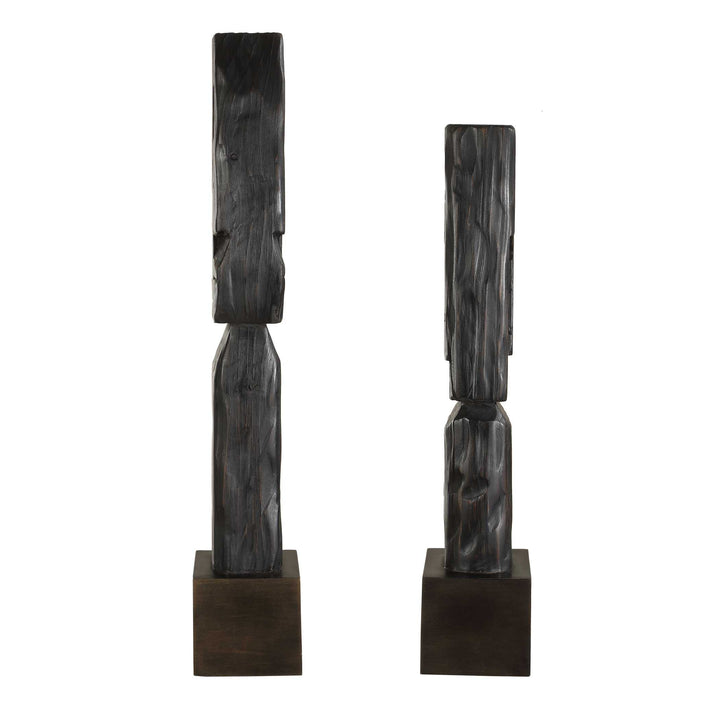 Cipher Black Wood Totems Set of 2