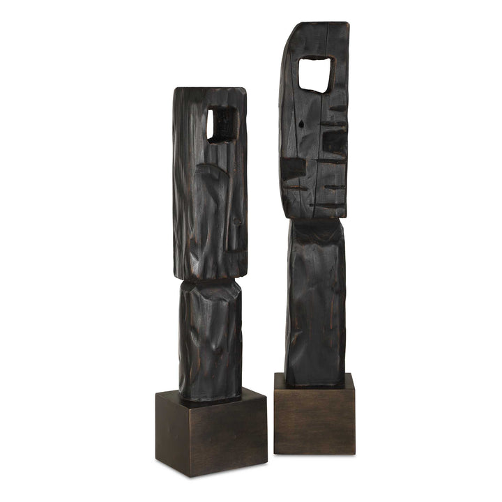 Cipher Black Wood Totems Set of 2