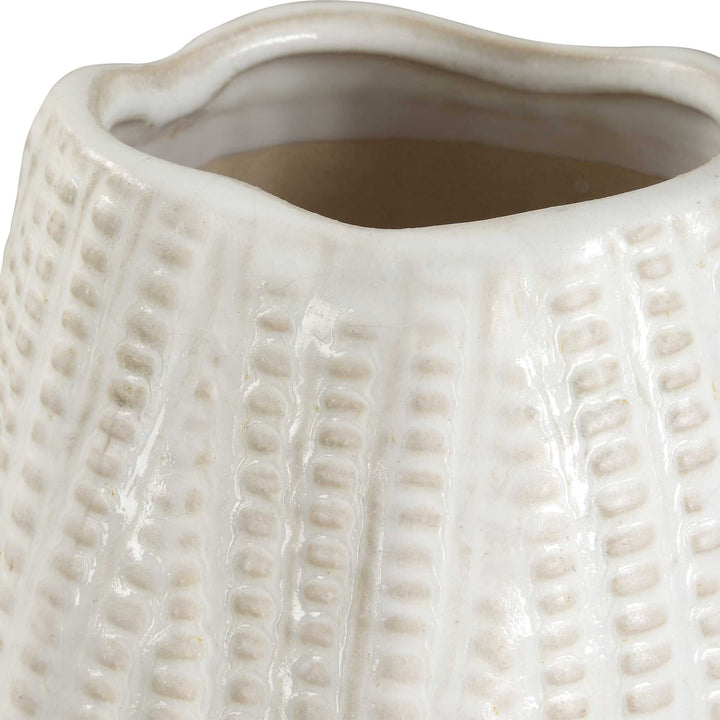 American Home Furniture Uttermost Echo Ridge White Vases Set of 2