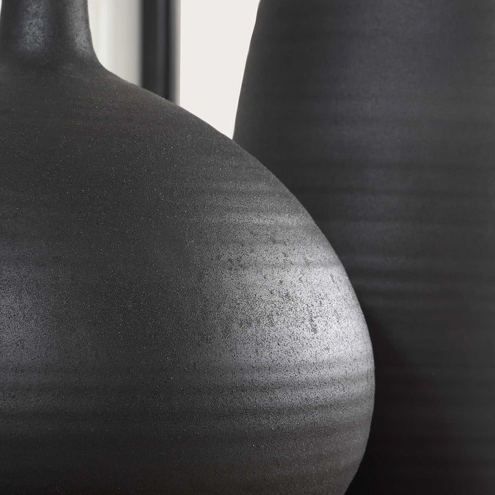 Bower Black Vases Set of 2