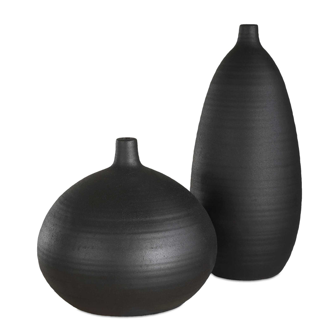 Bower Black Vases Set of 2