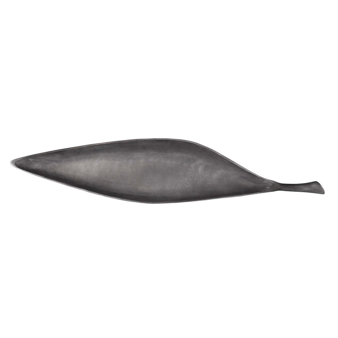 Leaflet Dark Nickel Outdoor Bowl