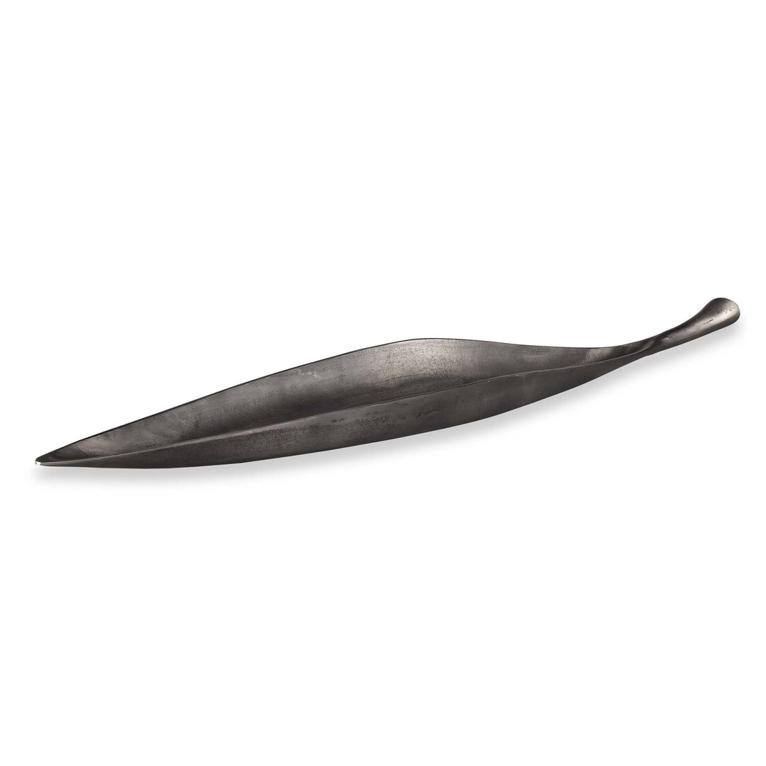 Leaflet Dark Nickel Outdoor Bowl