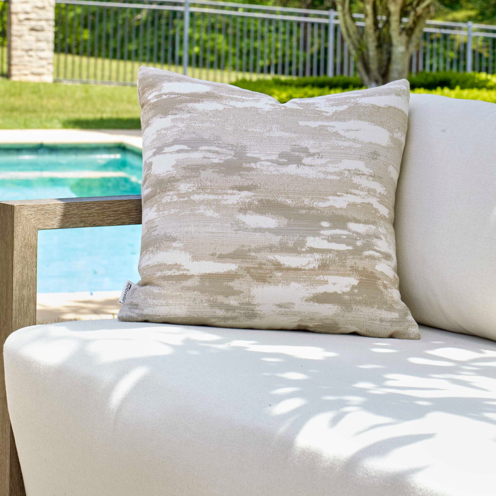 American Home Furniture Uttermost Abstract Waves Outdoor Pillow