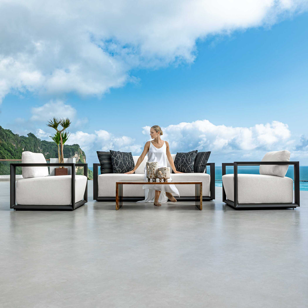 American Home Furniture Uttermost Loopy Loop Outdoor Onyx Pillow