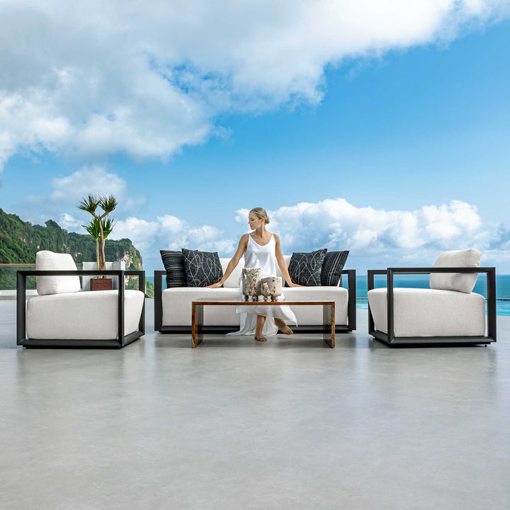American Home Furniture Uttermost Loopy Loop Outdoor Onyx Pillow