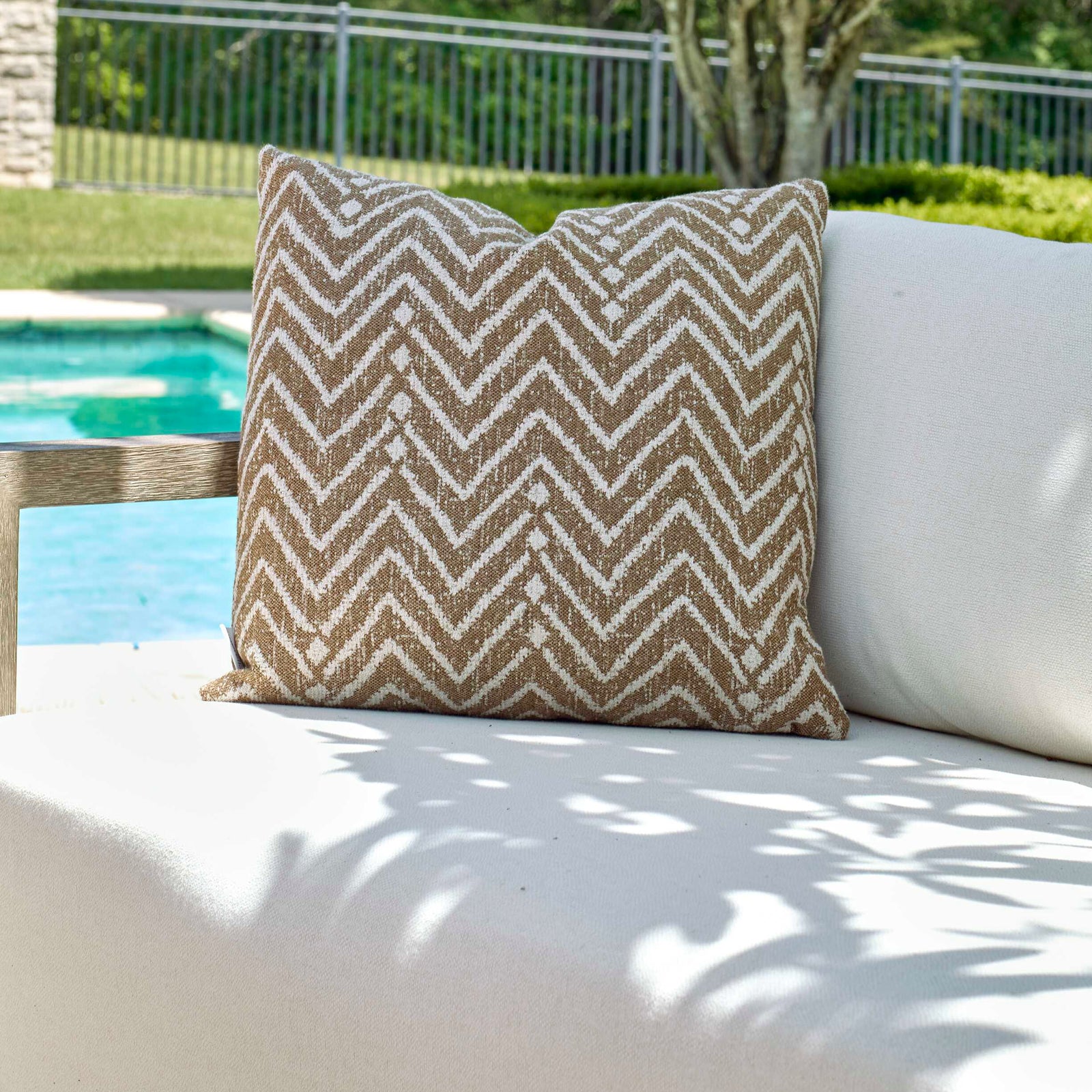 American Home Furniture Uttermost Argo Toffee Outdoor Pillow