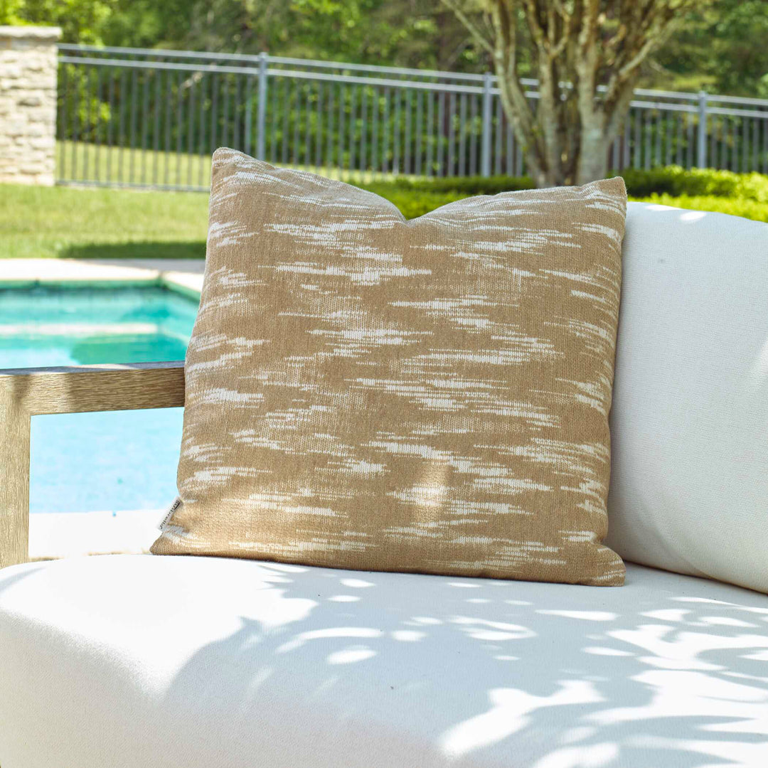 American Home Furniture Uttermost Mountains Outdoor Sand Toned Pillow