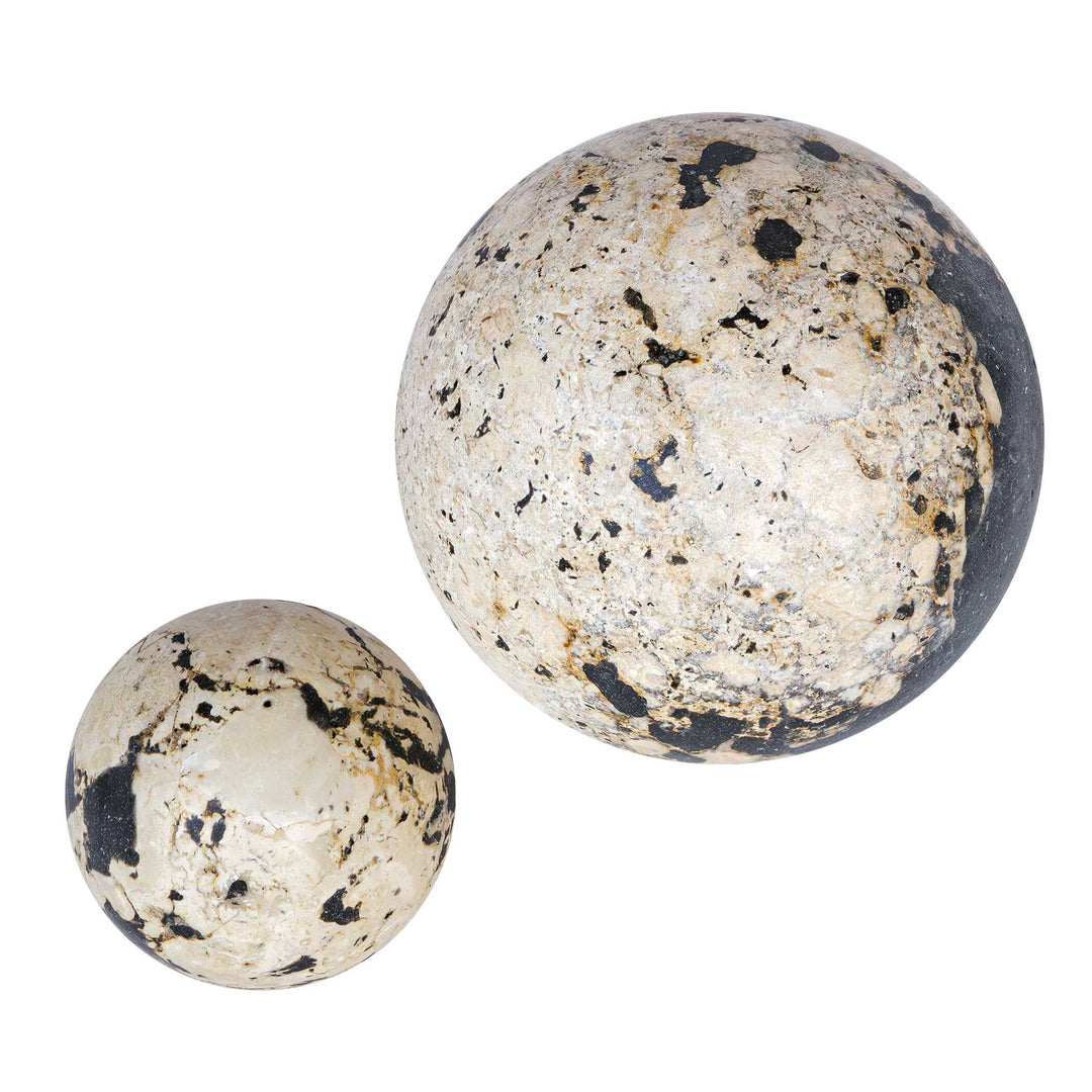 Nouveau Indoor-Outdoor Spheres Set of 2