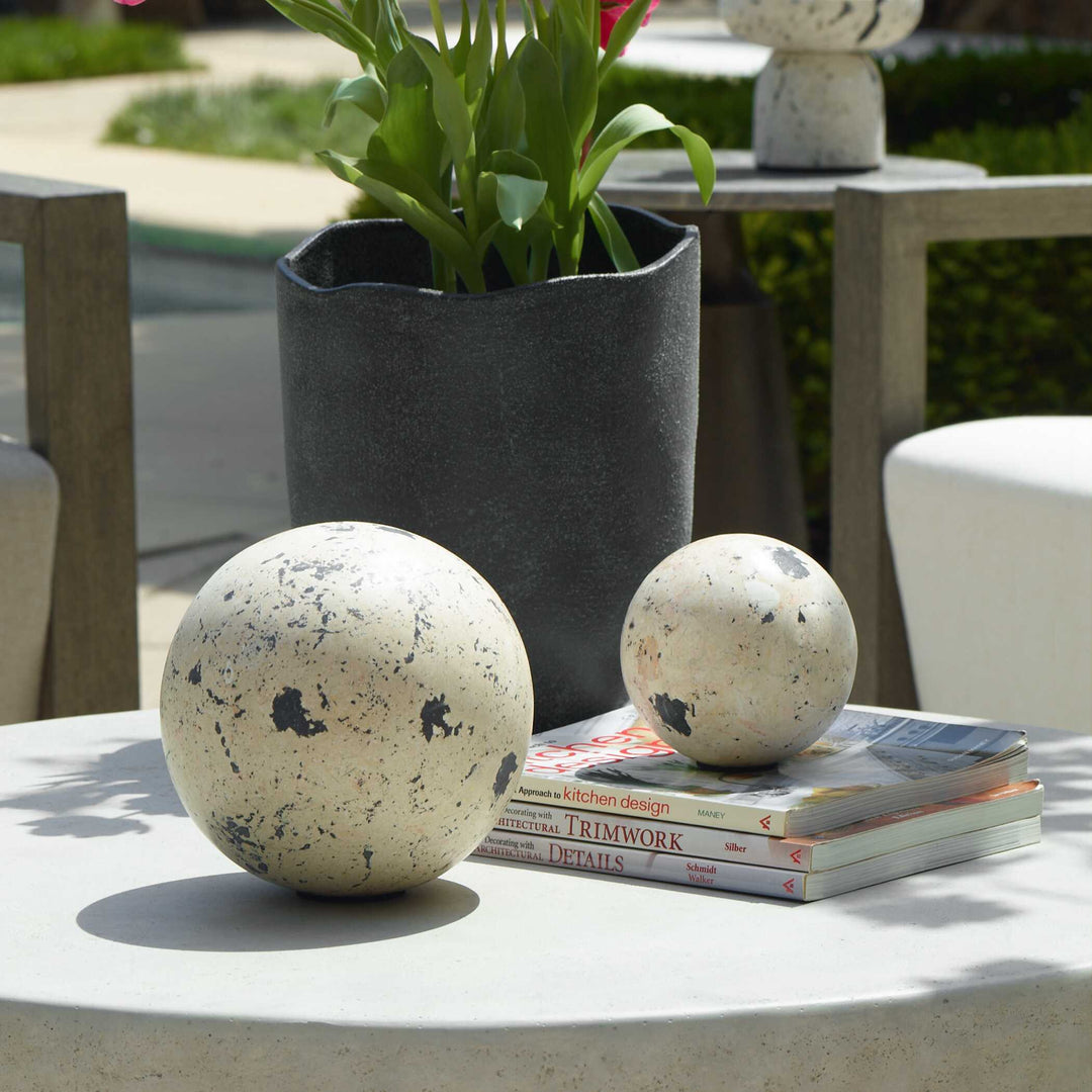 Nouveau Indoor-Outdoor Spheres Set of 2