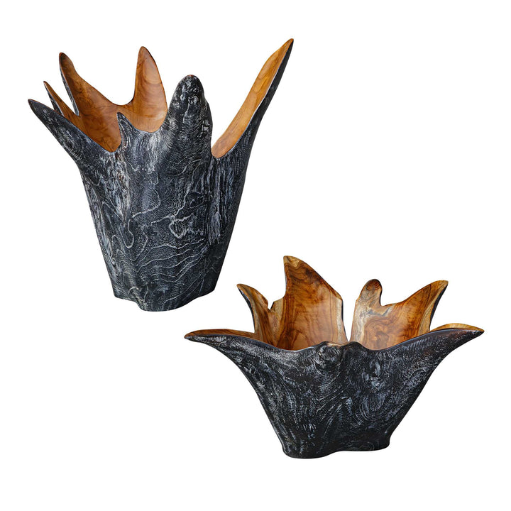 Starpetal Indoor-Outdoor Wooden Bowls Set/2