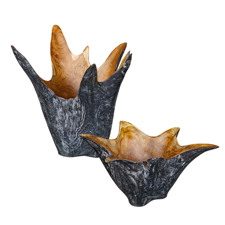 Starpetal Indoor-Outdoor Wooden Bowls Set/2