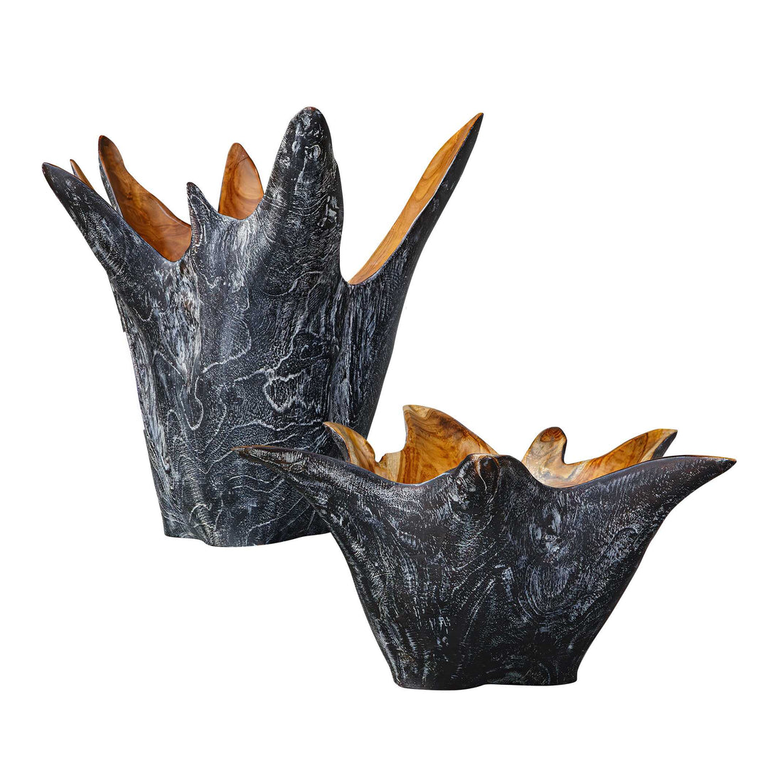 Starpetal Indoor-Outdoor Wooden Bowls Set/2