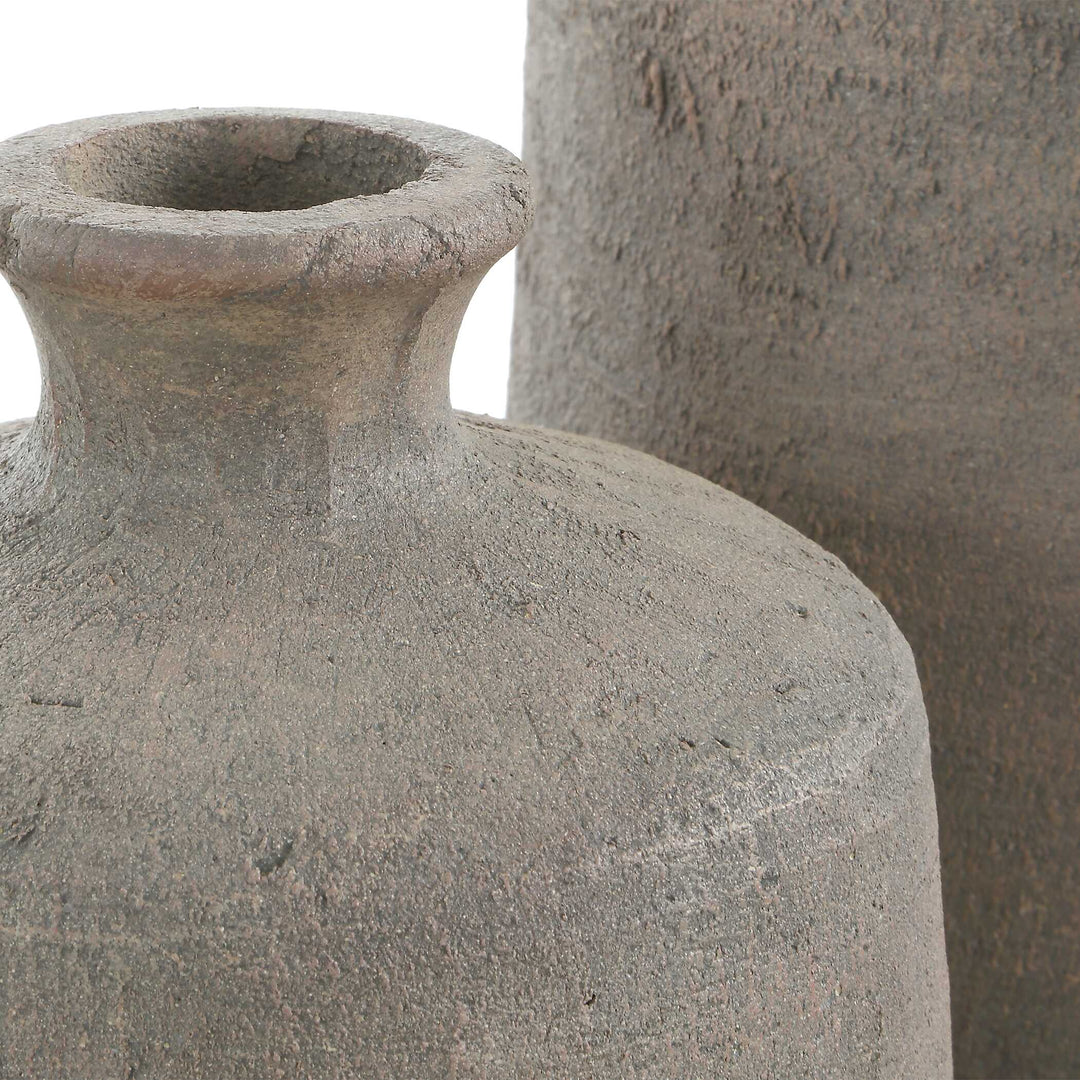 Terrene Clay Vases, S/2