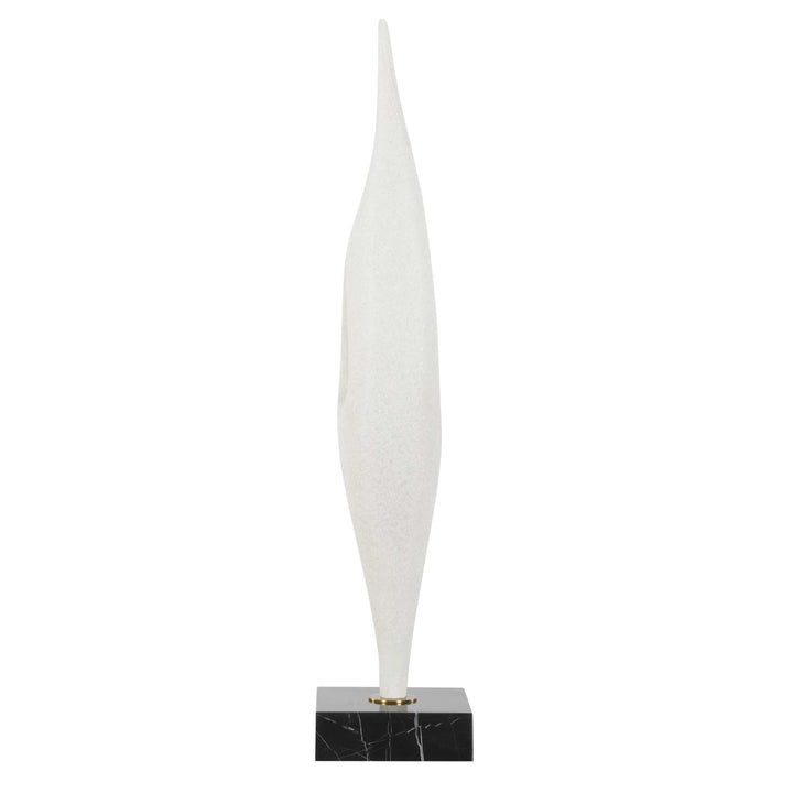 Fluid Drop White Stone Sculpture