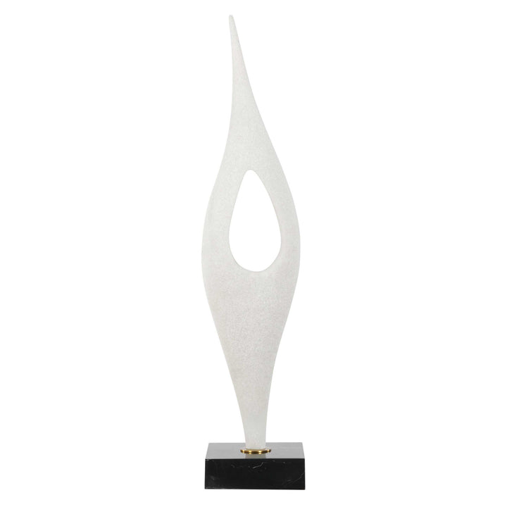 Fluid Drop White Stone Sculpture