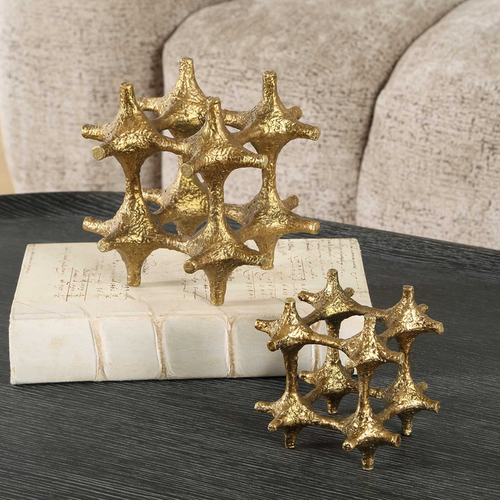 Gilded Connection Modern Sculptures Set of 2