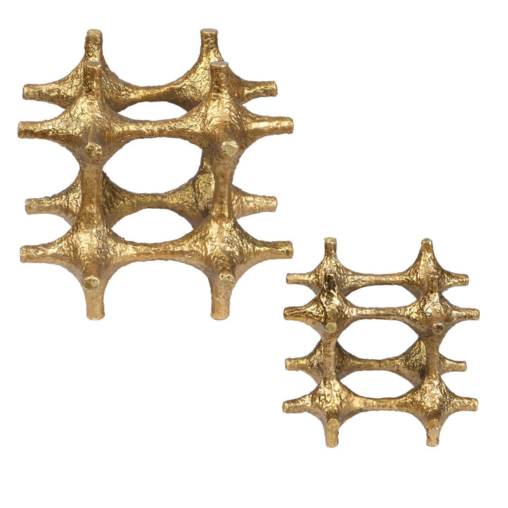 Gilded Connection Modern Sculptures Set of 2