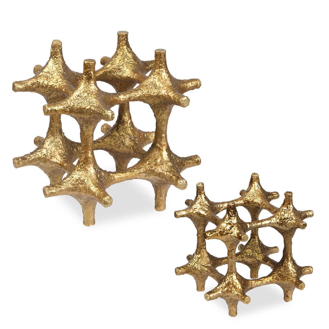 Gilded Connection Modern Sculptures Set of 2
