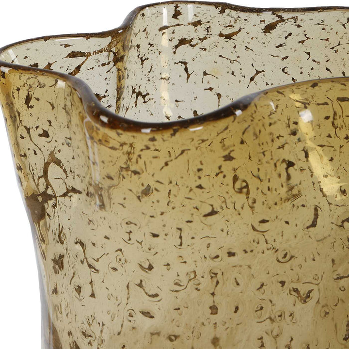 Rhine Seeded Glass Vases Set of 2