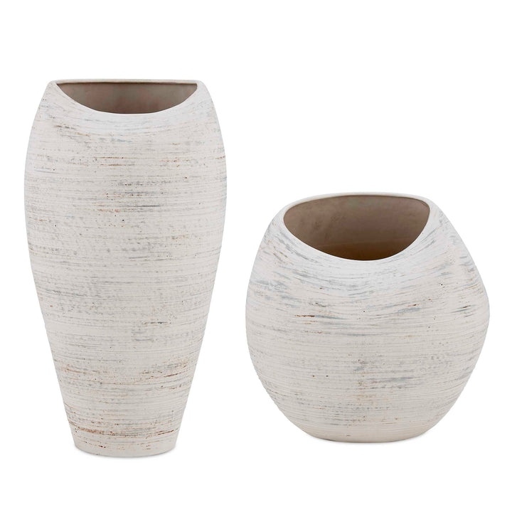Inara Indoor-Outdoor White Vases Set of 2