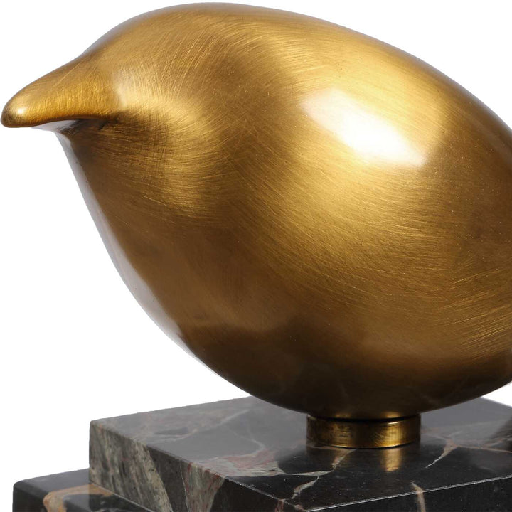 Golden Finch Bird Figurines Set of 2