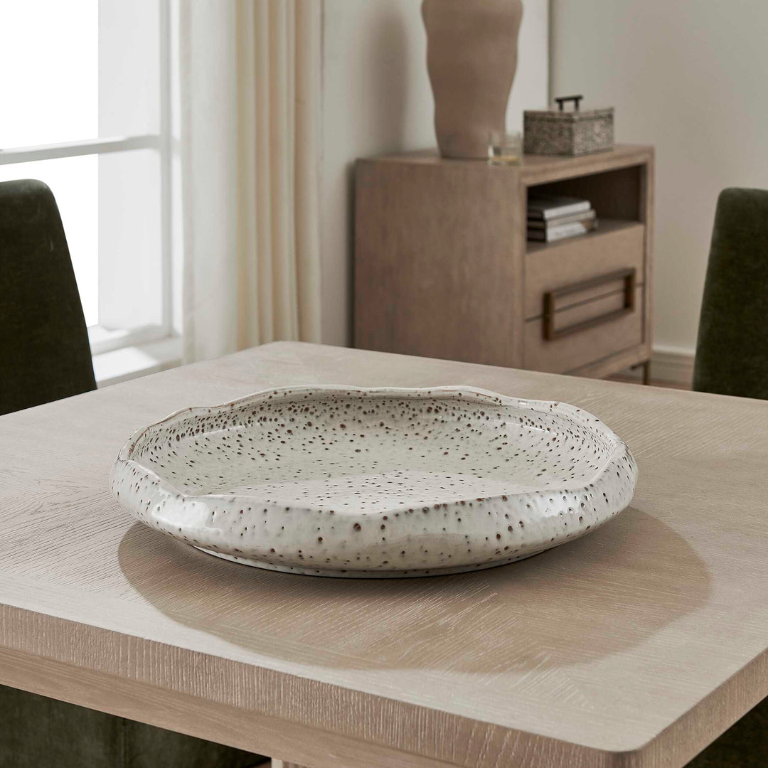Stardust Ripple Indoor-Outdoor White Bowl