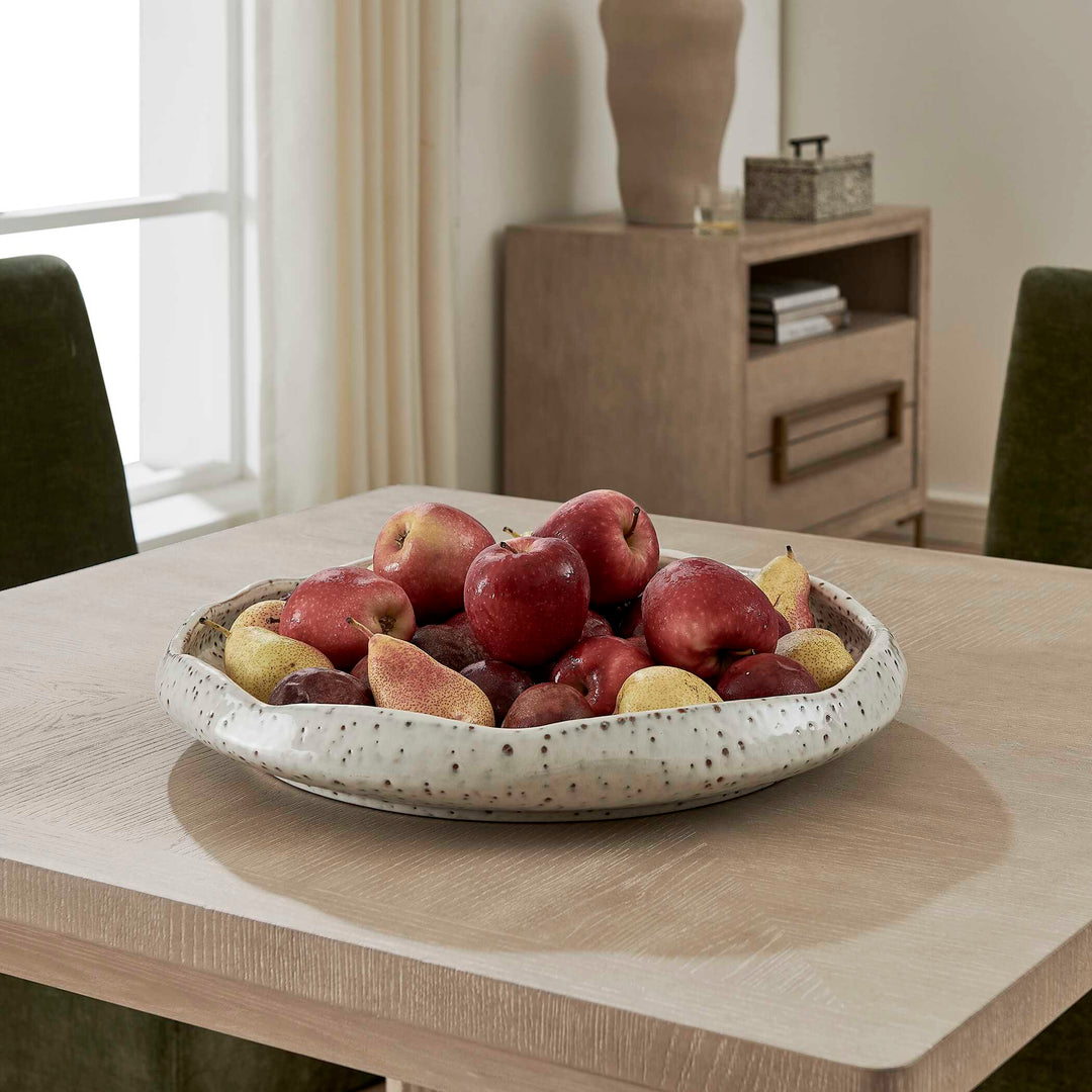 Stardust Ripple Indoor-Outdoor White Bowl