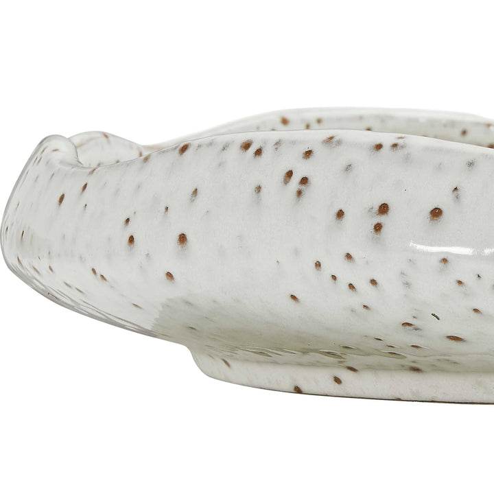 Stardust Ripple Indoor-Outdoor White Bowl