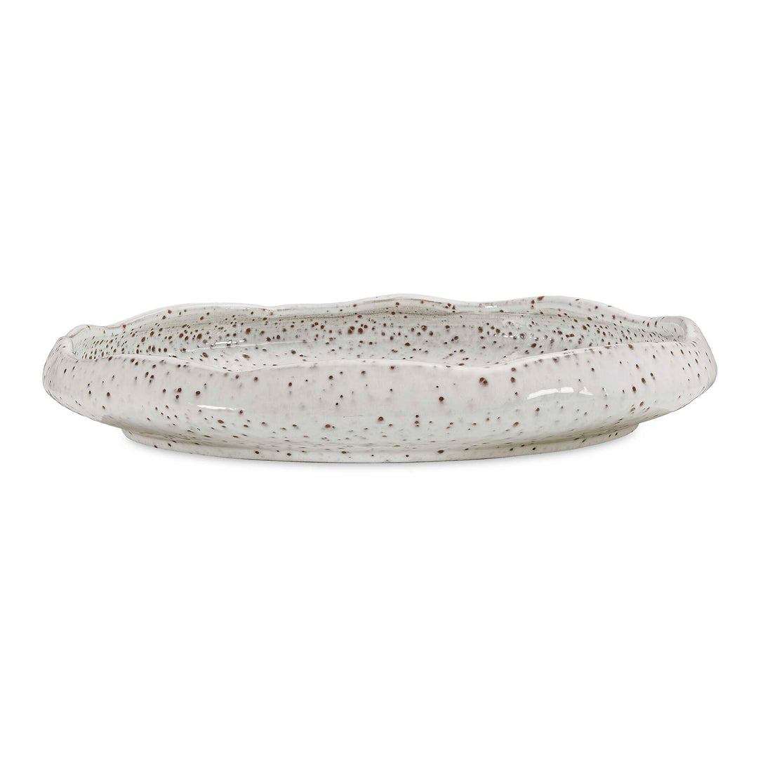 Stardust Ripple Indoor-Outdoor White Bowl