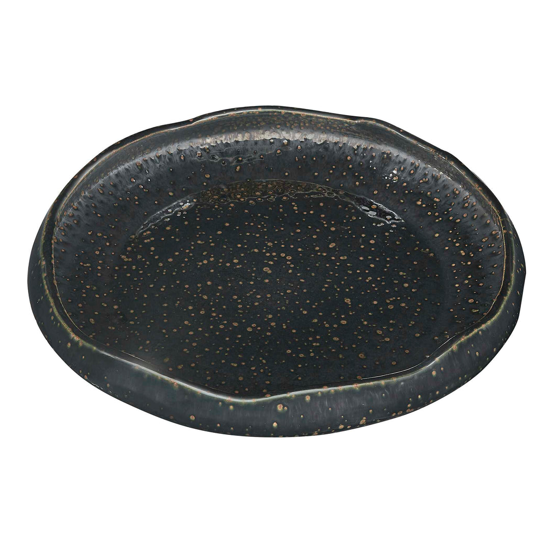 Stardust Ripple Indoor-Outdoor Black Bowl