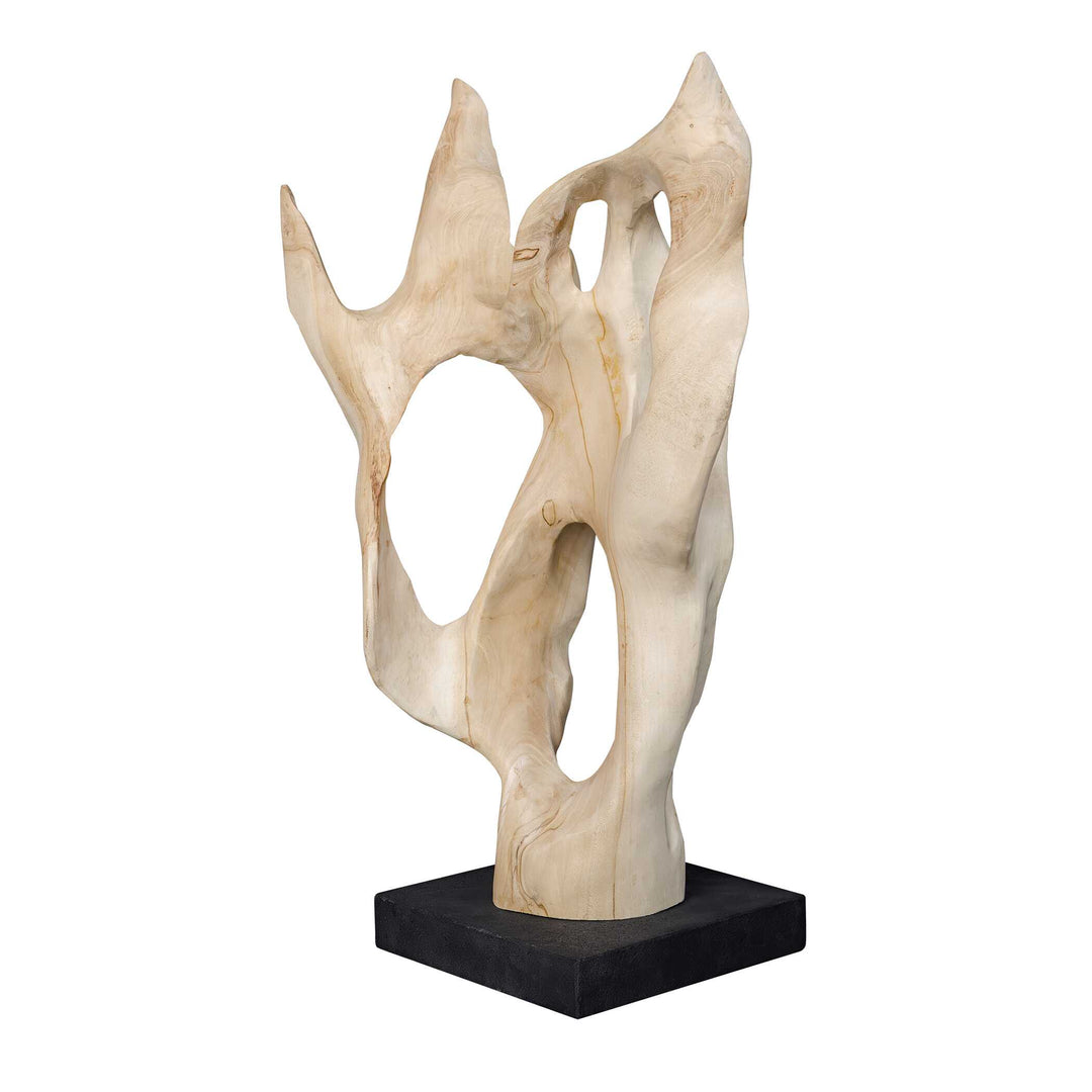 Hollow Form Indoor-Outdoor Teak Sculpture