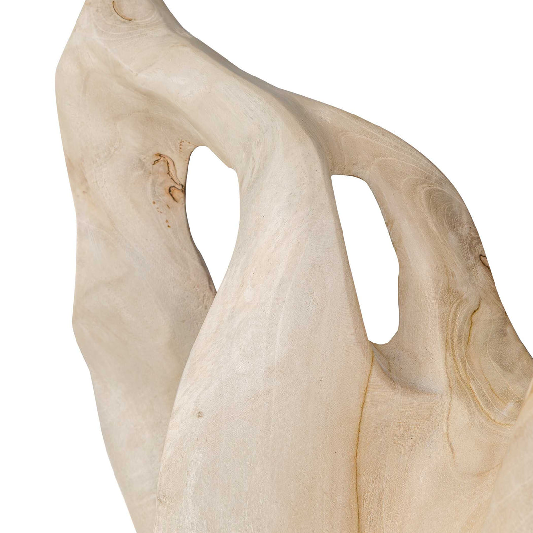 Hollow Form Indoor-Outdoor Teak Sculpture