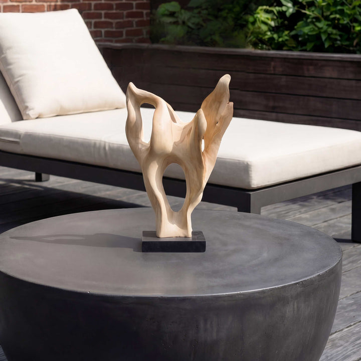 Hollow Form Indoor-Outdoor Teak Sculpture