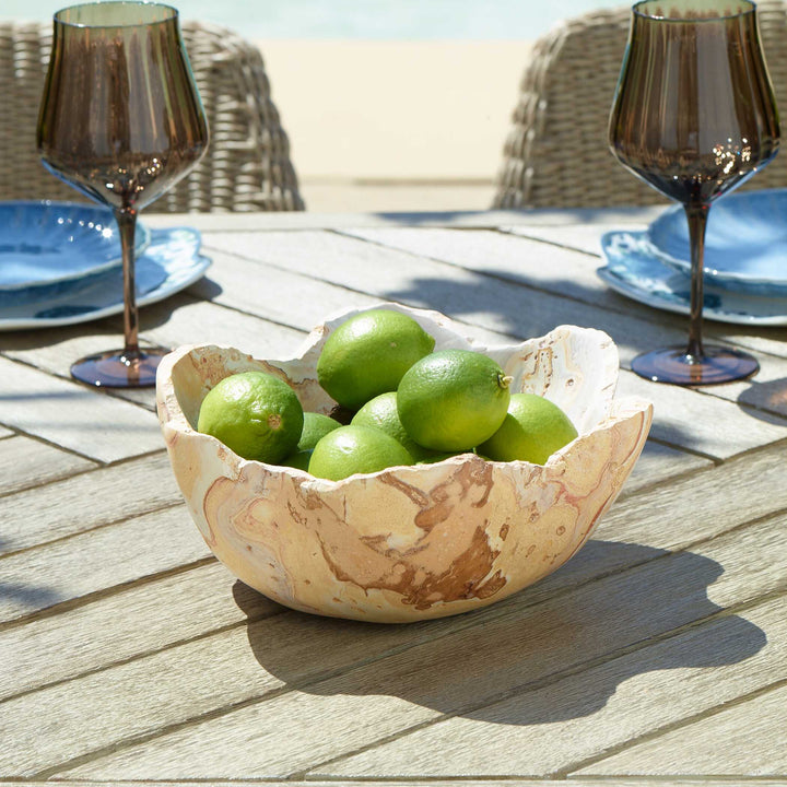 Sahara Bloom Indoor-Outdoor Stone Bowl