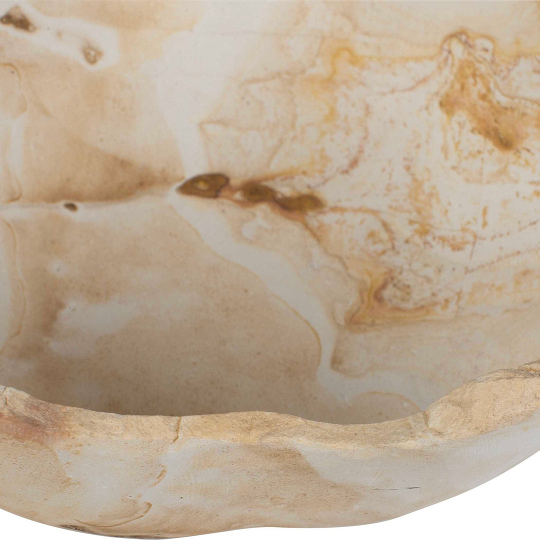 Sahara Bloom Indoor-Outdoor Stone Bowl