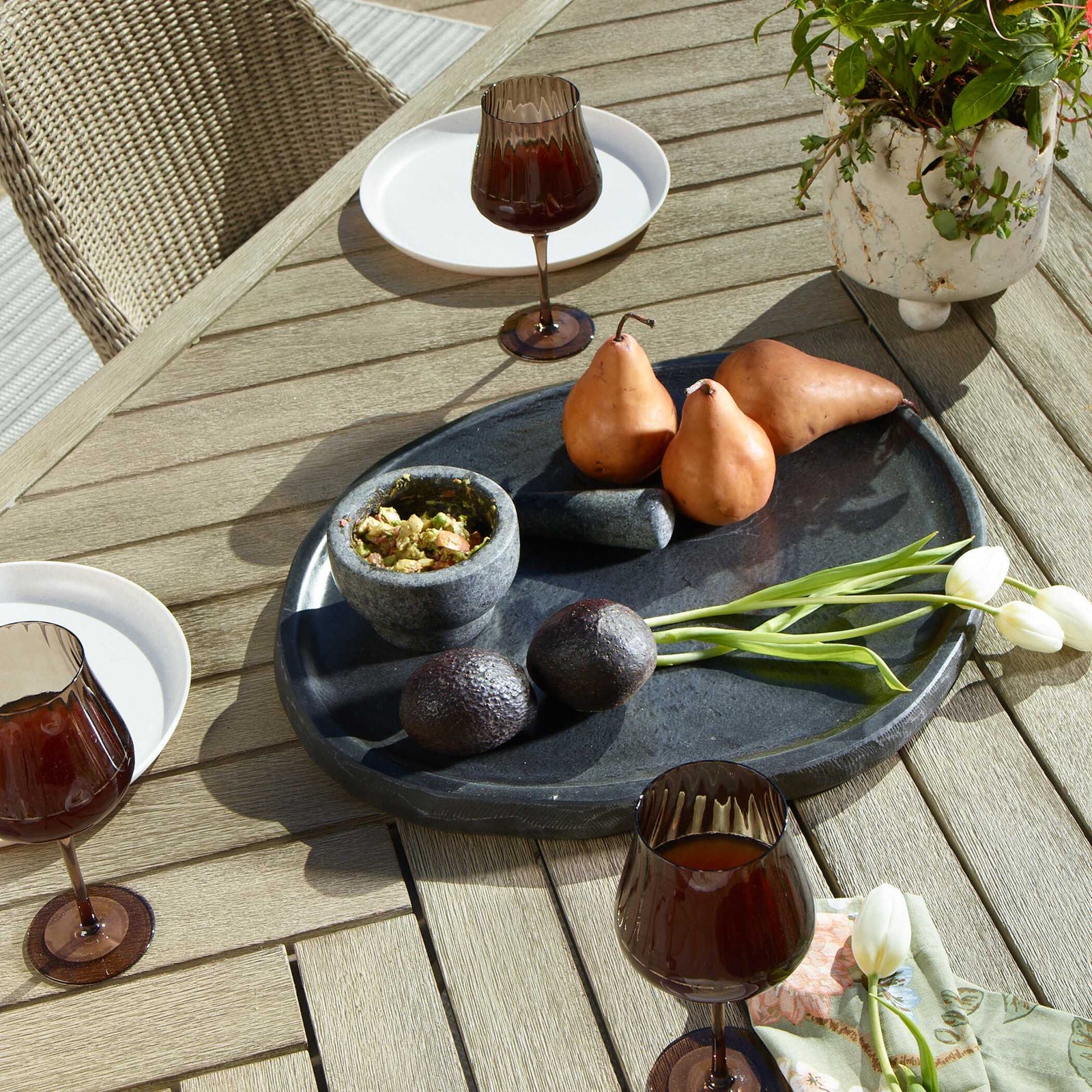 Stoneveil Indoor-Outdoor Stone Tray