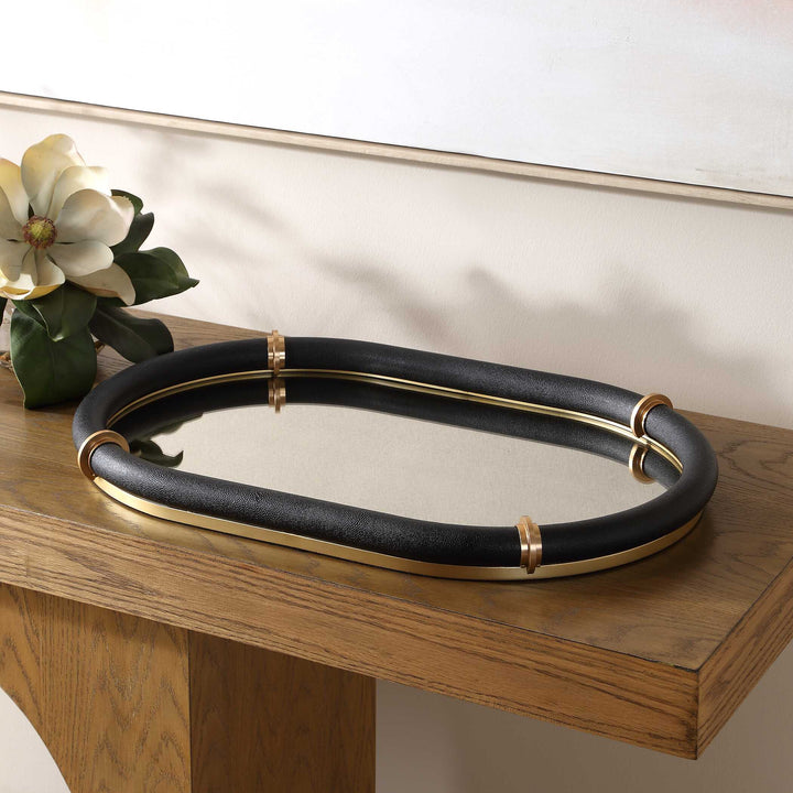 Cyprus Black Oval Tray