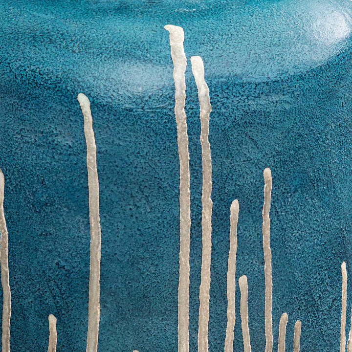 Coastal Cascade Indoor-Outdoor Blue Vases, Set of 2