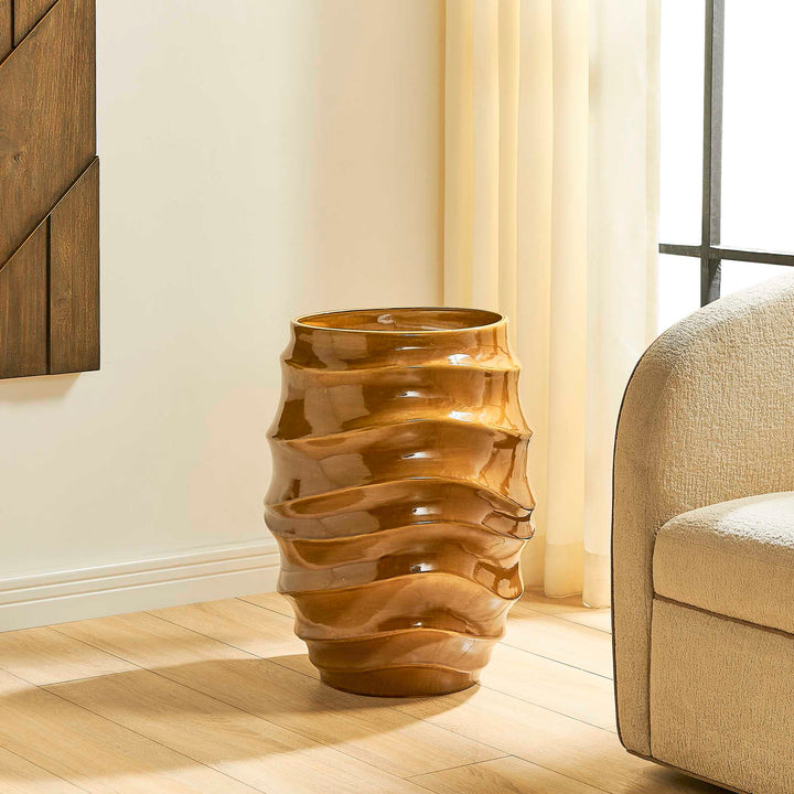Canyon Wave Indoor-Outdoor Earthy Planter