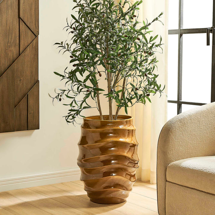 Canyon Wave Indoor-Outdoor Earthy Planter