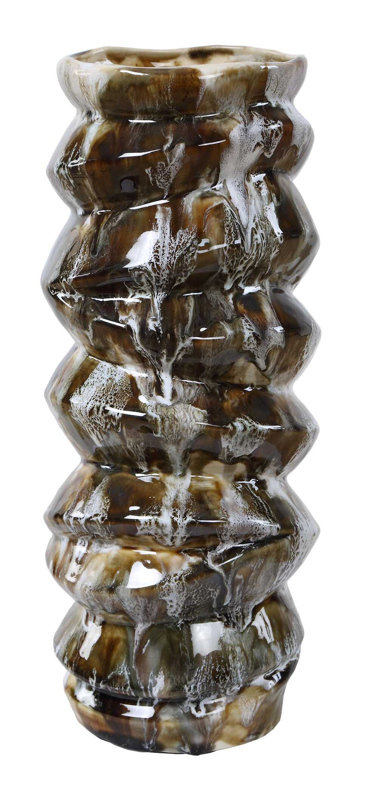 Cuoco Glazed Brown Vases, S/2
