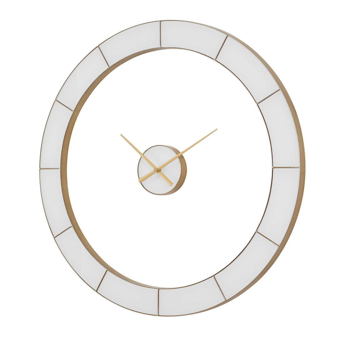 Ivory Halo Minimalist Wall Clock