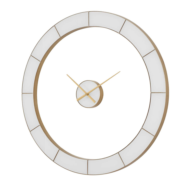 Ivory Halo Minimalist Wall Clock